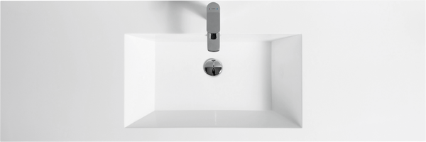 English Elm 60" Resin Integrated Sink Countertop for Bathroom Vanity Glossy White Drop-in Basin W1920P212124