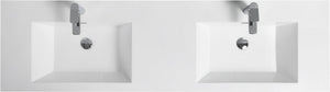 English Elm 72" Glossy White Resin Drop-in Vanity Sink Top for Master Bath Single Basin W1920P212125