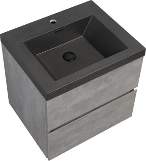 English Elm 30 Inch Matte Black Quartz Sand Bathroom Vanity Top Single Hole Drop in Basin Sink W1920P212128