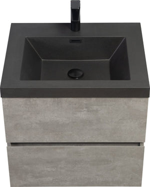 English Elm 30 Inch Matte Black Quartz Sand Bathroom Vanity Top Single Hole Drop in Basin Sink W1920P212128
