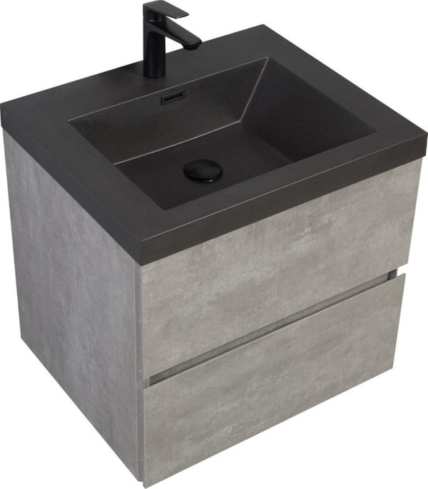 English Elm 30 Inch Matte Black Quartz Sand Bathroom Vanity Top Single Hole Drop in Basin Sink W1920P212128