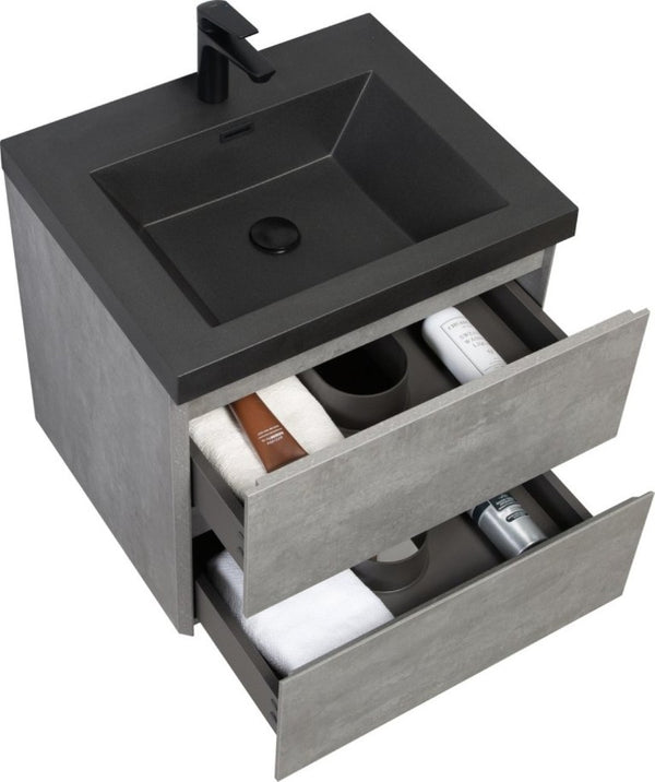 English Elm 30 Inch Matte Black Quartz Sand Bathroom Vanity Top Single Hole Drop in Basin Sink W1920P212128