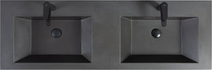 English Elm 72" Matte Black Quartz Vanity Countertop Seamless Basin Spa Grade Drop-in Sink W1920P212144