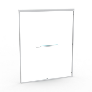 English Elm Glass Replacement Panel Tempered Safety Film Hydrophobic Shower Enclosure Bath Brushed Nickel 48 Stainless Steel W1920P341498