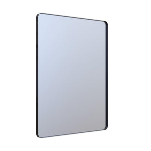 English Elm 28 X 36 Matte Black Aluminum Rectangular Vanity Mirror Tempered Glass Shatterproof W1920P498815