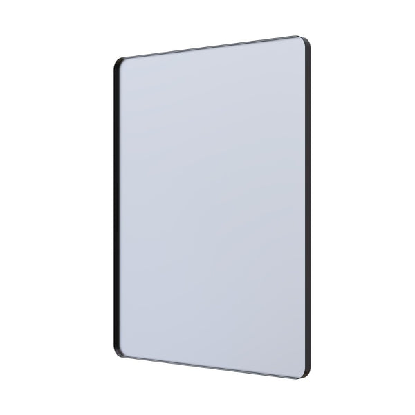 English Elm 28 X 36 Matte Black Aluminum Rectangular Vanity Mirror Tempered Glass Shatterproof W1920P498815