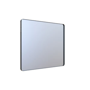 English Elm 36 Inch Rectangular Bathroom Wall Mirror Matte Black Aluminum Frame Tempered Glass W1920P498816