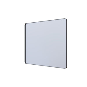 English Elm 36 Inch Rectangular Bathroom Wall Mirror Matte Black Aluminum Frame Tempered Glass W1920P498816