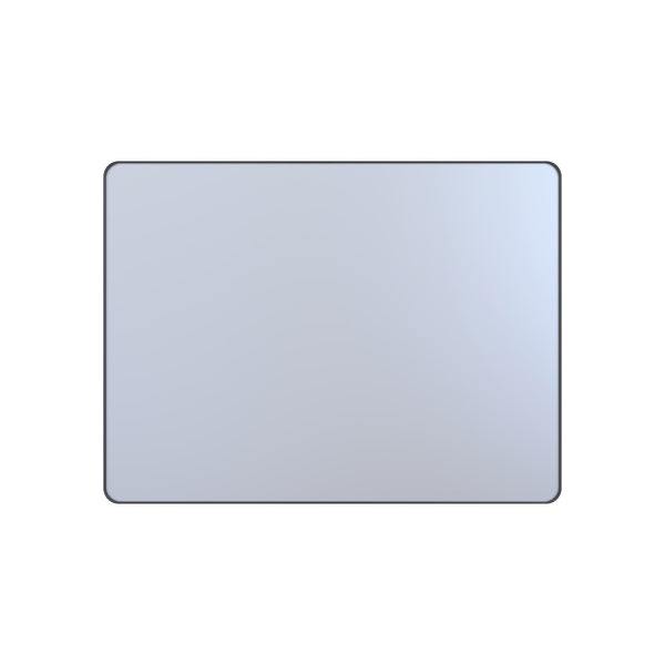 English Elm 40" Rectangular Matte Black Aluminum Wall Mirror Tempered Glass Bathroom Vanity W1920P498819