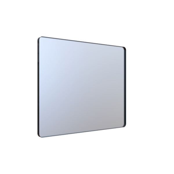 English Elm 40" Rectangular Wall Mirror Matte Black Aluminum Frame Shatterproof Tempered Glass Bath W1920P498820