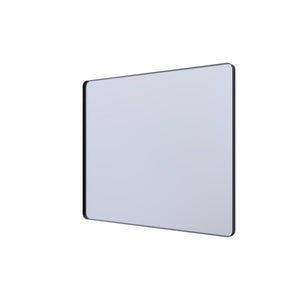 English Elm 40" Rectangular Wall Mirror Matte Black Aluminum Frame Shatterproof Tempered Glass Bath W1920P498820