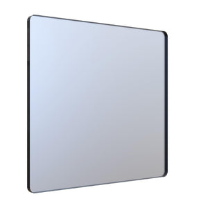 English Elm 40 Inch Rectangular Wall Mirror Matte Black Aluminum Frame Tempered Glass Vanity Bath W1920P498821