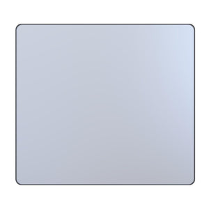 English Elm 40 Inch Rectangular Wall Mirror Matte Black Aluminum Frame Tempered Glass Vanity Bath W1920P498821