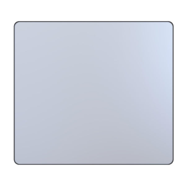 English Elm 40 Inch Rectangular Wall Mirror Matte Black Aluminum Frame Tempered Glass Vanity Bath W1920P498821