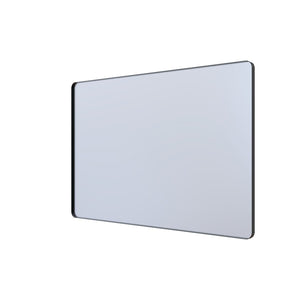 English Elm 48" X 32" Matte Black Aluminum Wall Mirror Tempered Glass Vanity Bathroom Accent W1920P498822