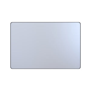 English Elm 48" X 32" Matte Black Aluminum Wall Mirror Tempered Glass Vanity Bathroom Accent W1920P498822