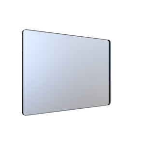 English Elm 48" X 32" Matte Black Aluminum Wall Mirror Tempered Glass Vanity Bathroom Accent W1920P498822