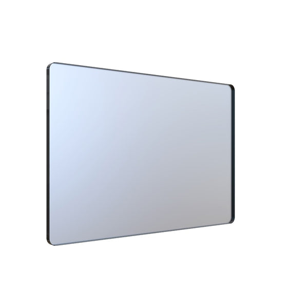 English Elm 48" X 32" Matte Black Aluminum Wall Mirror Tempered Glass Vanity Bathroom Accent W1920P498822
