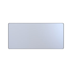 English Elm 60" Rectangular Wall Mirror Matte Black Aluminum Frame Tempered Glass Bathroom Vanity W1920P498823