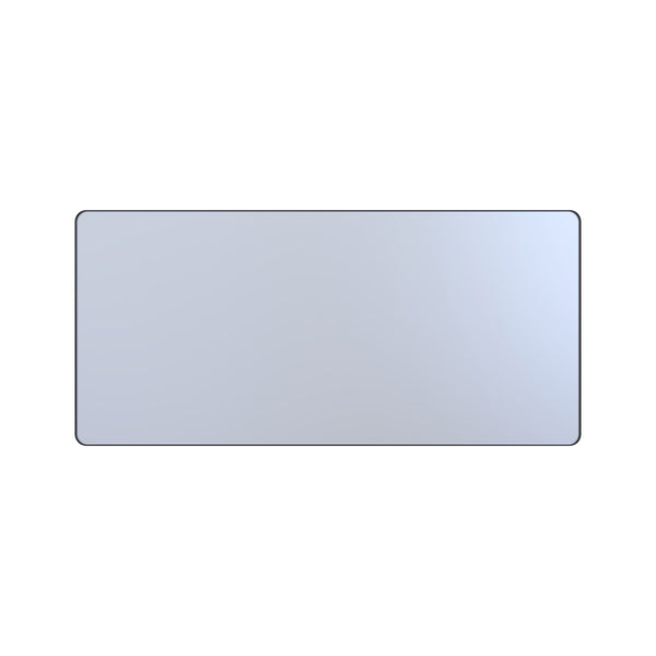 English Elm 60" Rectangular Wall Mirror Matte Black Aluminum Frame Tempered Glass Bathroom Vanity W1920P498823