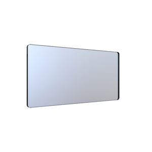 English Elm 60" Rectangular Wall Mirror Matte Black Aluminum Frame Tempered Glass Bathroom Vanity W1920P498823