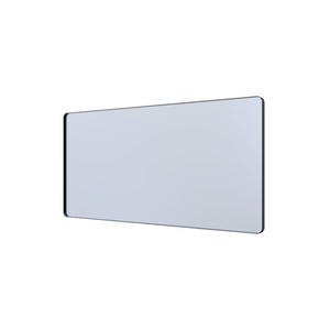 English Elm 60" Rectangular Wall Mirror Matte Black Aluminum Frame Tempered Glass Bathroom Vanity W1920P498823