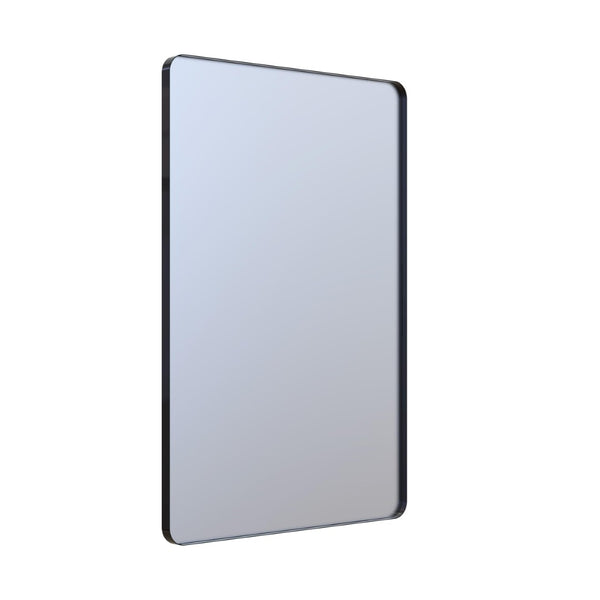 English Elm 24 X 36 Matte Black Aluminum Rectangular Vanity Mirror Set for Bathroom or Entryway W1920P498825