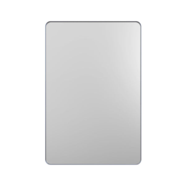 English Elm 24 X 36 Rectangular Wall Mirror Slim Aluminum Frame Tempered Glass Bathroom Vanity Silver W1920P498828