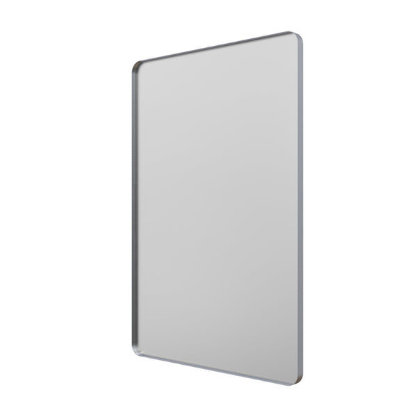 English Elm 24 X 36 Rectangular Wall Mirror Slim Aluminum Frame Tempered Glass Bathroom Vanity Silver W1920P498828