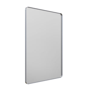 English Elm 24 X 36 Rectangular Wall Mirror Slim Aluminum Frame Tempered Glass Bathroom Vanity Silver W1920P498828