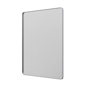 English Elm 28 X 36 Rectangular Wall Vanity Mirror with Slim Aluminum Frame Tempered Glass Silver W1920P498829