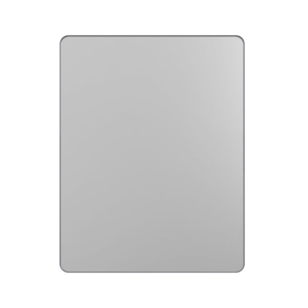 English Elm 28 X 36 Rectangular Wall Vanity Mirror with Slim Aluminum Frame Tempered Glass Silver W1920P498829
