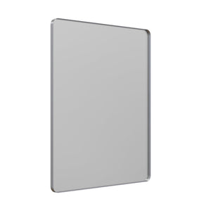 English Elm 28 X 36 Rectangular Wall Vanity Mirror with Slim Aluminum Frame Tempered Glass Silver W1920P498829