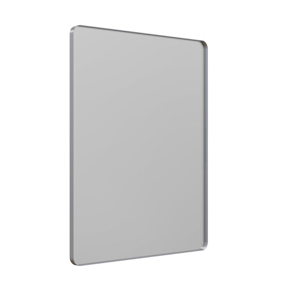 English Elm 28 X 36 Rectangular Wall Vanity Mirror with Slim Aluminum Frame Tempered Glass Silver W1920P498829