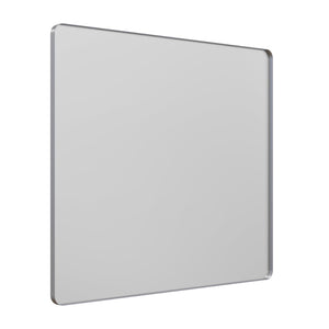 English Elm 40 Inch Rectangular Wall Mirror Silver Aluminum Frame Tempered Glass Bathroom Vanity W1920P498831