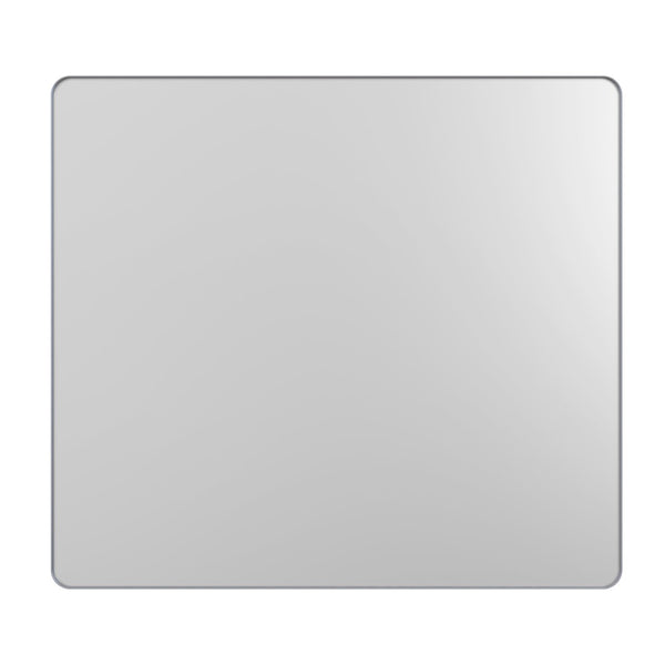 English Elm 40 Inch Rectangular Wall Mirror Silver Aluminum Frame Tempered Glass Bathroom Vanity W1920P498831