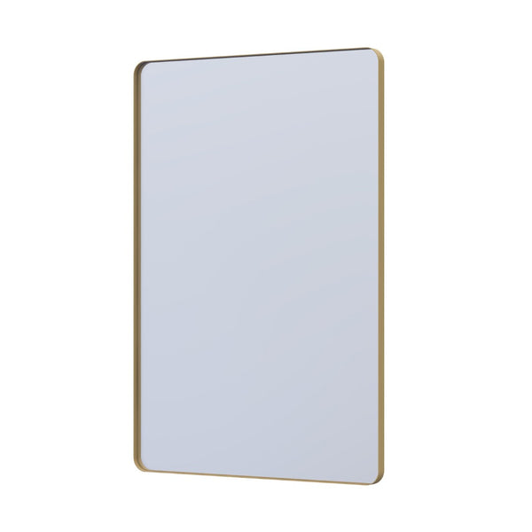 English Elm 24 X 36 Rectangular Wall Mirror Slim Aluminum Frame Tempered Glass Bathroom Vanity Gold W1920P498834