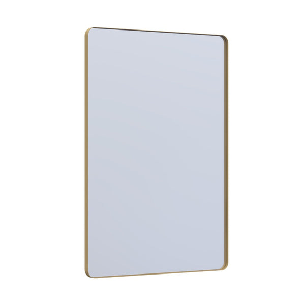 English Elm 24 X 36 Rectangular Wall Mirror Slim Aluminum Frame Tempered Glass Bathroom Vanity Gold W1920P498834