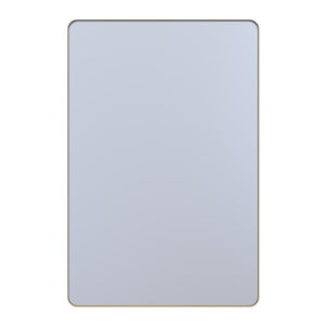 English Elm 24 X 36 Rectangular Wall Mirror Slim Aluminum Frame Tempered Glass Bathroom Vanity Gold W1920P498834