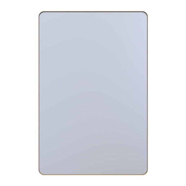 English Elm 24 X 36 Rectangular Wall Mirror Slim Aluminum Frame Tempered Glass Bathroom Vanity Gold W1920P498834