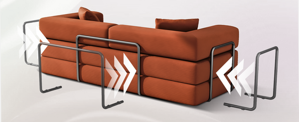 English Elm Folding Corduroy Floor Sofa Converts to King Sleeper Modular 4in1 Futon Lounge Orange W1955P357591