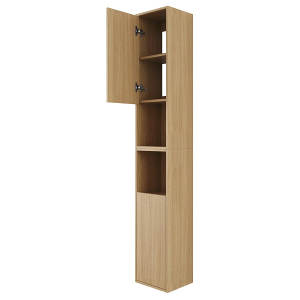 English Elm 24 Inch Oak Wall Mounted Cabinet Soft Close Doors Engineered Wood Bathroom Storage W1972S00027