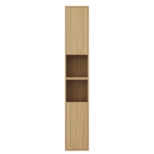 English Elm 24 Inch Oak Wall Mounted Cabinet Soft Close Doors Engineered Wood Bathroom Storage W1972S00027