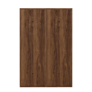English Elm 24 Inch Wall Mounted Three Tier Open Shelving Unit Brown Ebony Finish Small Spaces W1972S00029