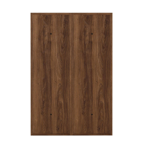 English Elm 24 Inch Wall Mounted Three Tier Open Shelving Unit Brown Ebony Finish Small Spaces W1972S00029