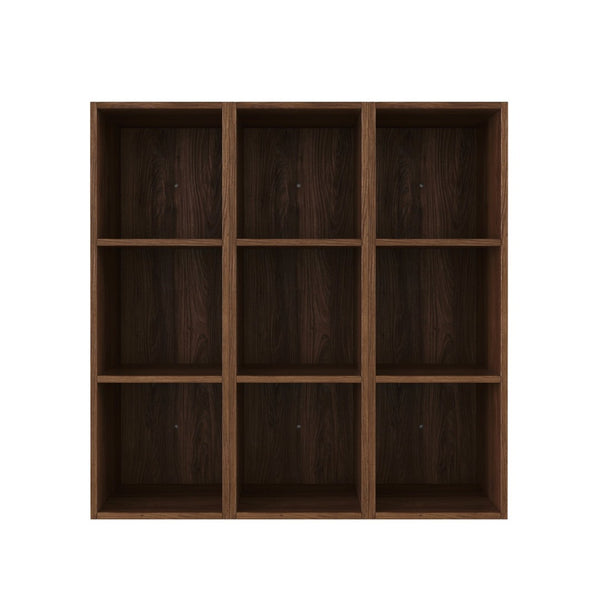 English Elm 36 Inch Wall Mounted Bathroom Cabinet Engineered Wood Soft Close Three Door Storage Brown Ebony Storage Shelves Combination W1972S00030
