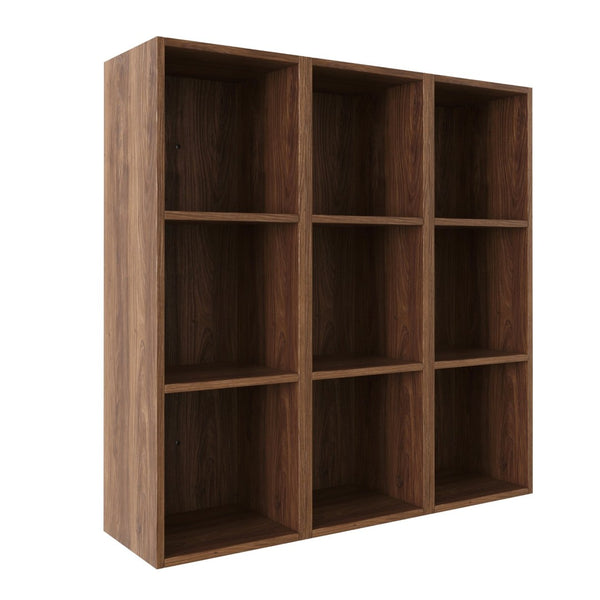 English Elm 36 Inch Wall Mounted Bathroom Cabinet Engineered Wood Soft Close Three Door Storage Brown Ebony Storage Shelves Combination W1972S00030
