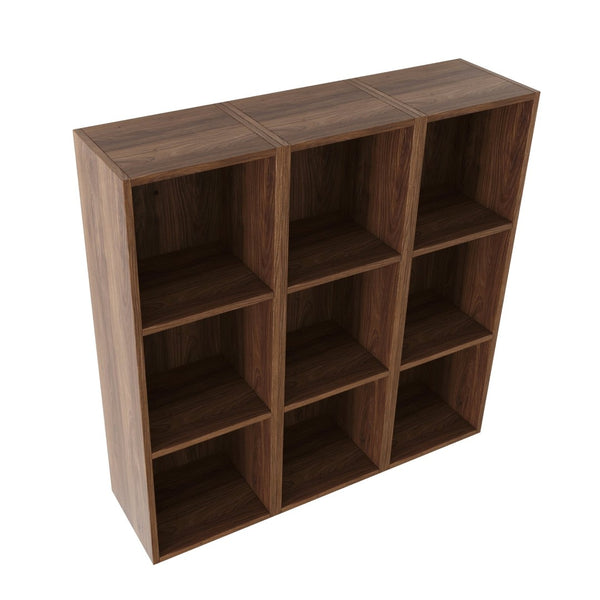 English Elm 36 Inch Wall Mounted Bathroom Cabinet Engineered Wood Soft Close Three Door Storage Brown Ebony Storage Shelves Combination W1972S00030