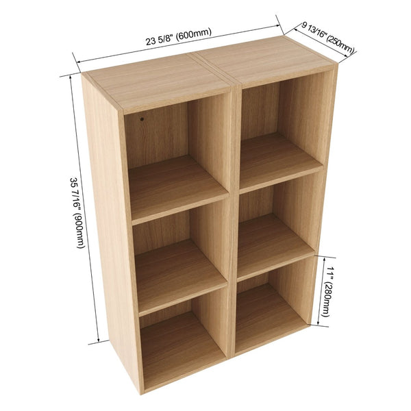 English Elm 24 Inch Oak Finish Wall Mounted Three Tier Open Shelf Unit for Bathroom or Study W1972S00031