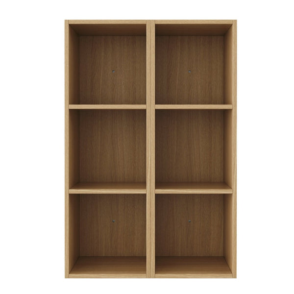 English Elm 24 Inch Oak Finish Wall Mounted Three Tier Open Shelf Unit for Bathroom or Study W1972S00031